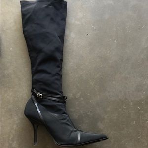 Donald pliner black sock boots